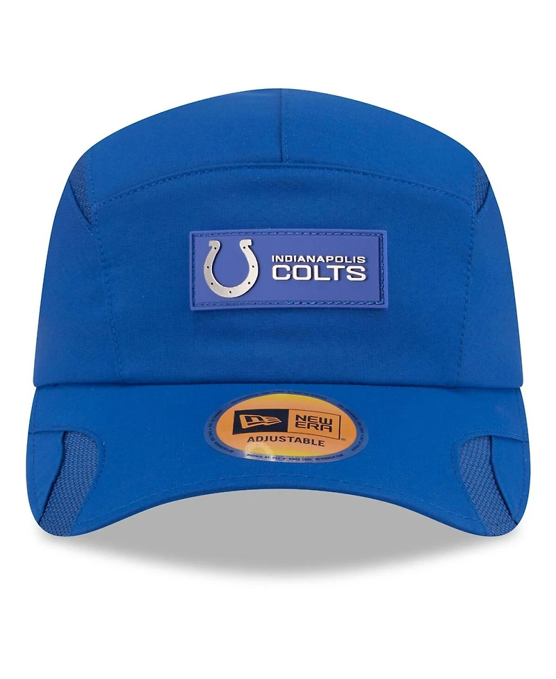 New Era Men's Royal Indianapolis Colts 2025 Sideline Runner Adjustable Hat