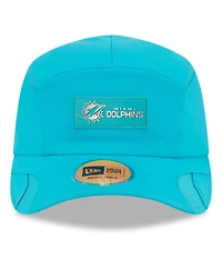 New Era Men's Aqua Miami Dolphins 2025 Sideline Runner Adjustable Hat