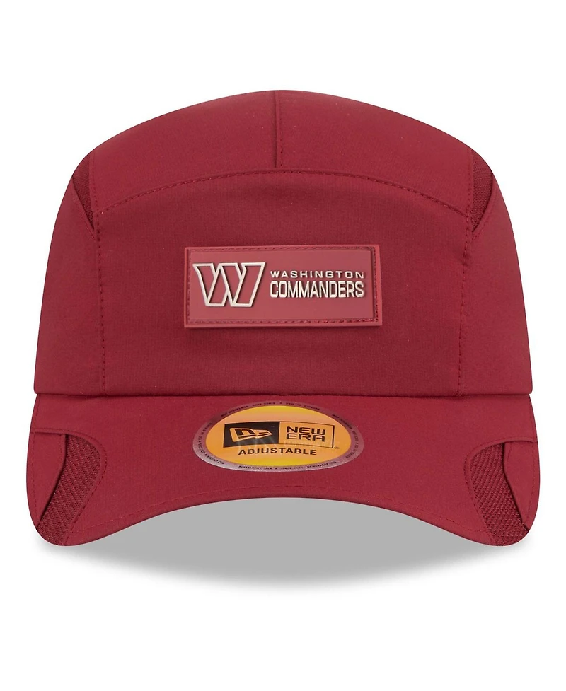 New Era Men's Burgundy Washington Commanders 2025 Sideline Runner Adjustable Hat