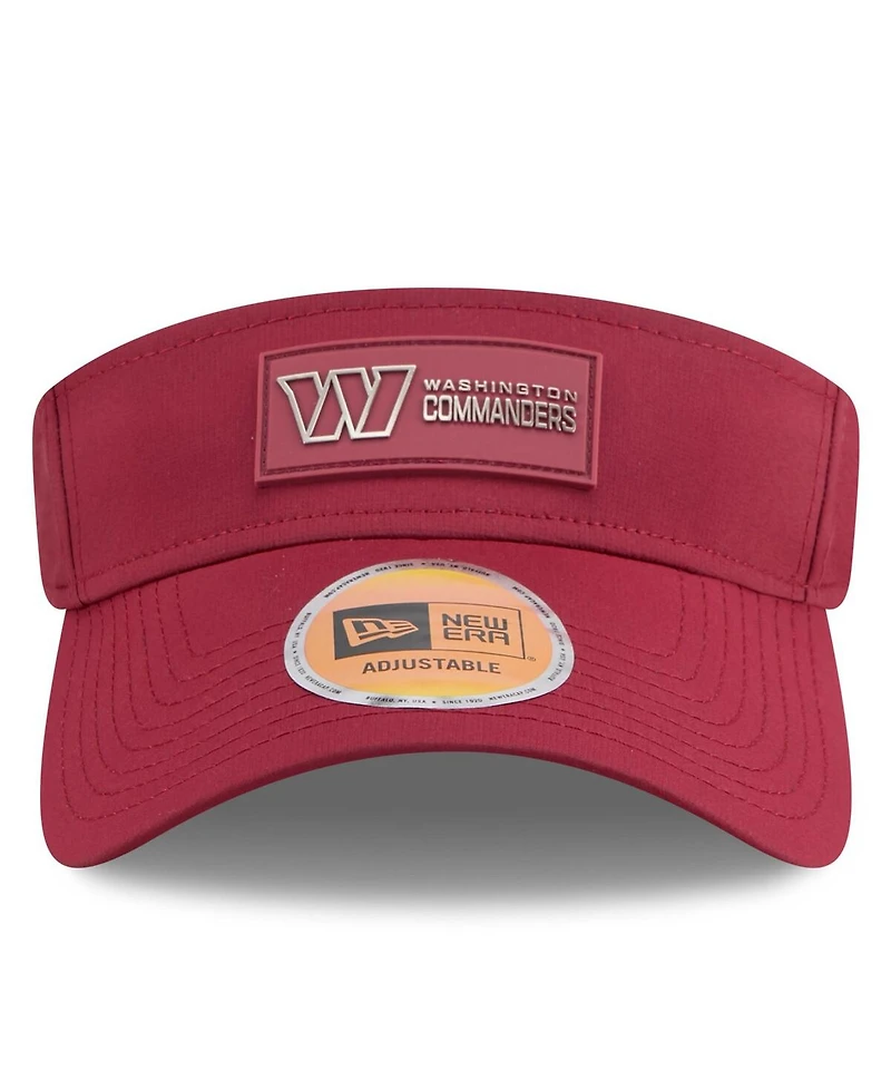 New Era Men's Burgundy Washington Commanders 2025 Sideline Visor Hat