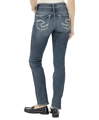 Silver Jeans Co. Women's Suki Mid Rise Curvy Fit Straight Leg