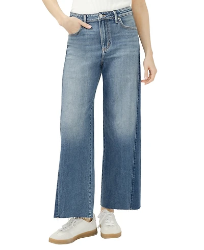 Silver Jeans Co. Women's Isbister High Rise Two-Tone Wide Leg