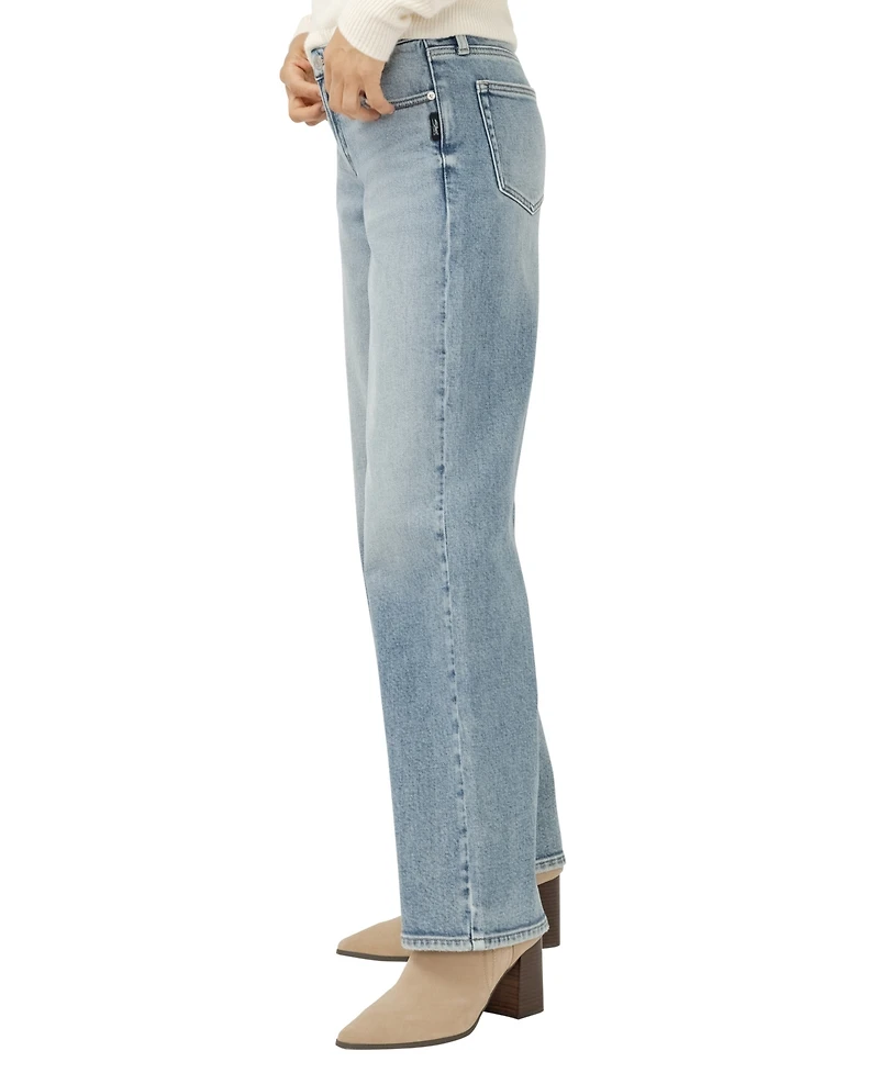 Silver Jeans Co. Women's Loose & Low Rise Straight Leg