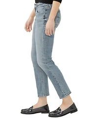 Silver Jeans Co. Women's Elyse Mid Rise Comfort Fit Straight Leg