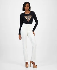 Guess Women's 80s High Rise Straight Leg Jeans