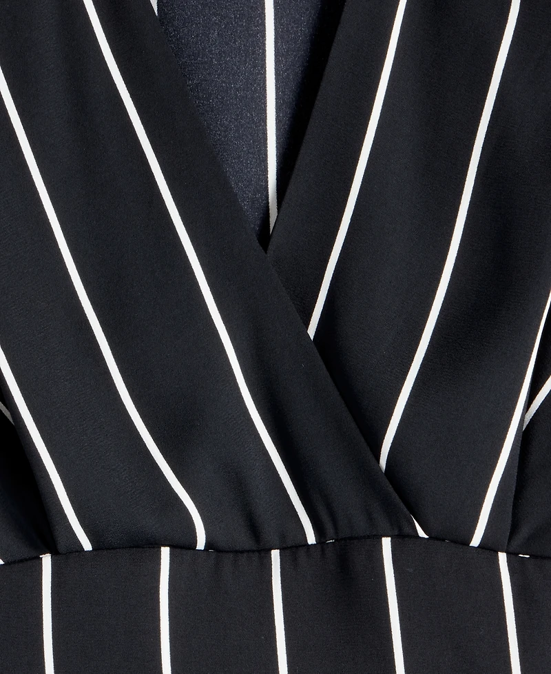 I.n.c. International Concepts Women's Multi-Stripe Surplice-Neck Midi Dress, Macy's Exclusive