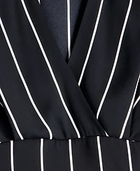 I.n.c. International Concepts Women's Multi-Stripe Surplice-Neck Midi Dress, Macy's Exclusive
