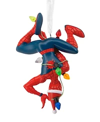 Hallmark Marvel Spider-Man Hanging from Lights Christmas Tree Ornament