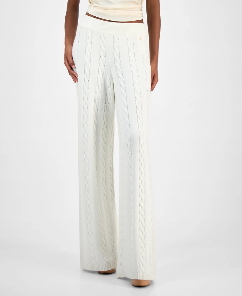 Guess Women's Gemma Cable Knit Sweater Pants