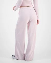 Madden Girl Juniors' Hacci-Knit Wide-Leg Sweatpants
