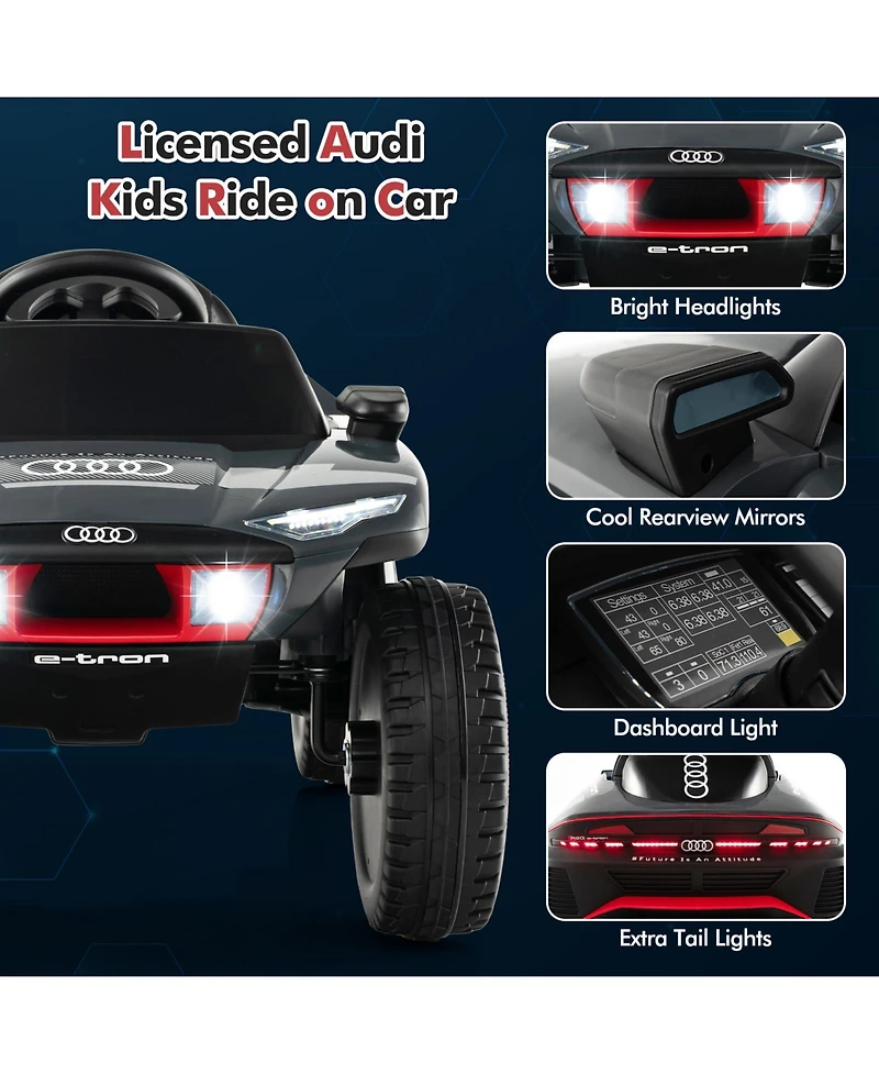 Akiudex Licensed Audi Ride-On Car for Kids with Remote Control and Music