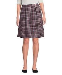Lands' End Women's Top of Knee Plaid Skort