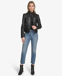 Andrew Marc Women's Mikel Racer Leather Jacket