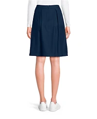 Lands' End Women's Solid Pleated Skort Top of Knee