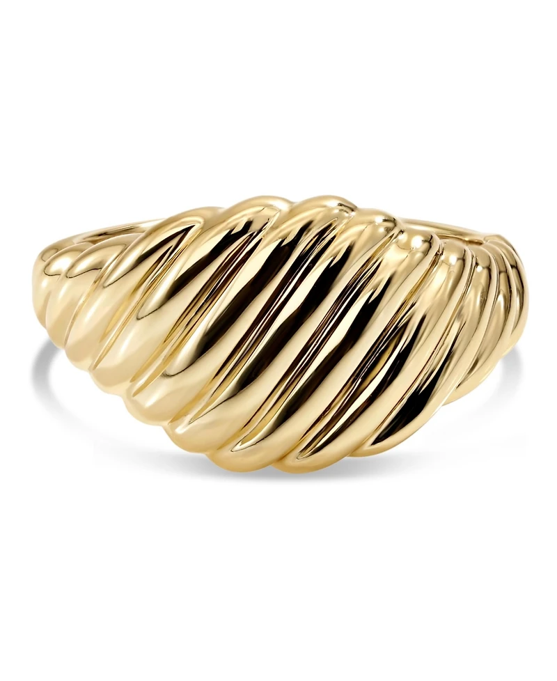 Devata Rope Ring Gold Plated Sterling Silver