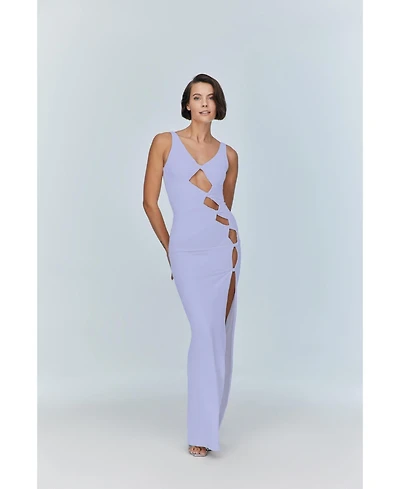 Jendue Us Women's Sara Dress - Elegant Cut-Out Maxi | Event Wear