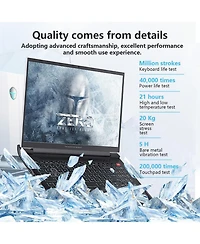 Thunderobot Zero 16 – 16" Wqxga 360Hz, i9-14900HX, Rtx 4070, 64GB Ram, 2TB Ssd, Rgb Kb, Wi-Fi 6, Windows 11 Home, White