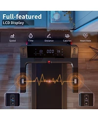 Akiudex Folding Electric Treadmill with Lcd Display and Bluetooth