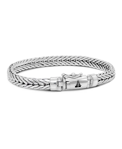 Sterling Silver Foxtail Oval 7mm Chain Bracelet, Medium 7.5