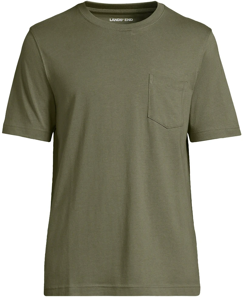 Lands' End Men's Super-t Short Sleeve T-Shirt with Pocket