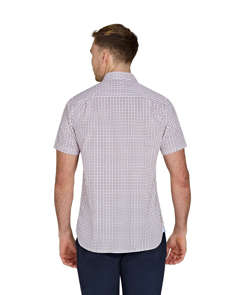 Raging Bull Short Sleeve Flower Cotton Poplin Shirt