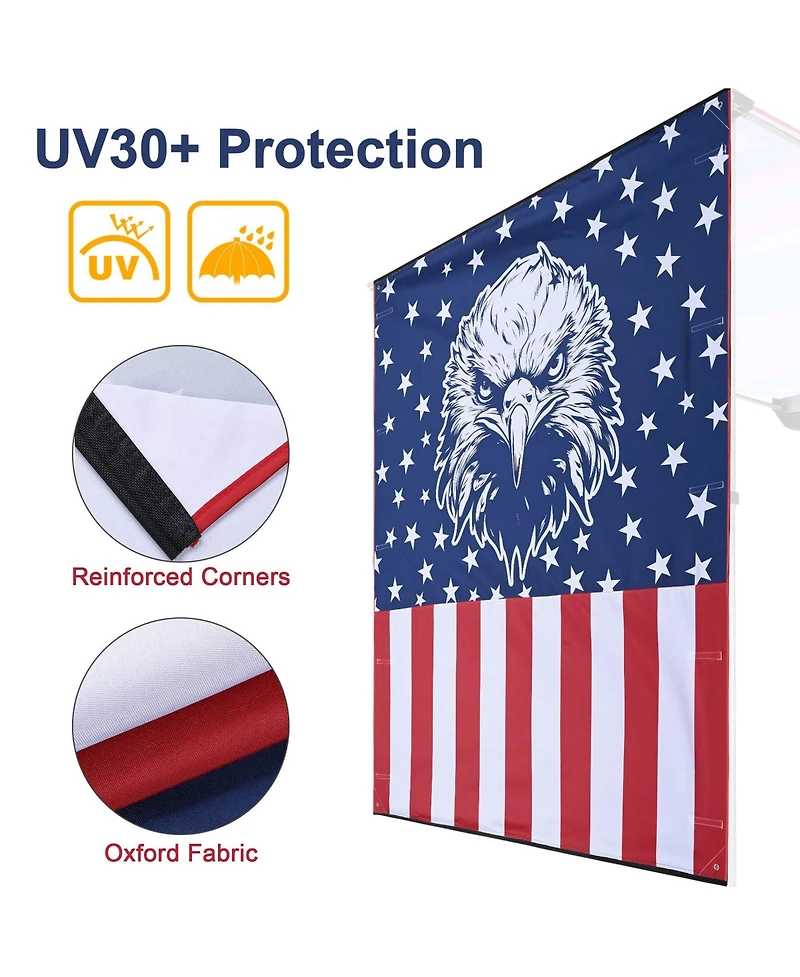 Yescom 6.5x7.8 Ft Carside Awning Replacement Fabric with Side Wall Roof Rack Overland