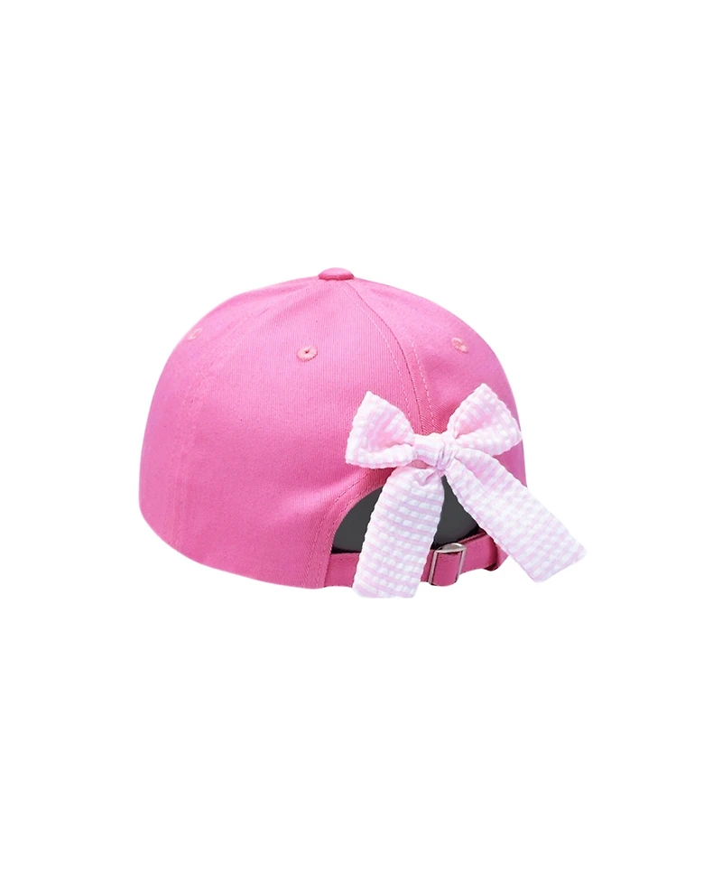 Bits & Bows Girls' Ballet Bow Baseball Hat Magenta
