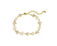 Untamed Petals Forever Pearl and Crystal Bracelet
