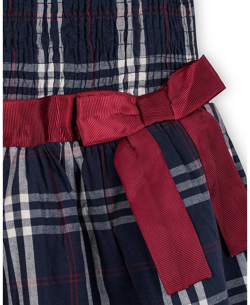 Hope & Henry Toddler Girls' Organic Smocked Short Sleeve Poplin Dress