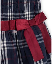 Hope & Henry Toddler Girls' Organic Smocked Short Sleeve Poplin Dress