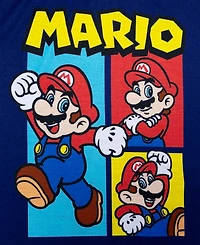 Ame Little and Big Boys 2-Piece Nintendo Short Sleeve Top Open Leg Pants Pajama Set