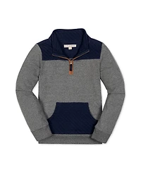 Hope & Henry Little and Big Boys' Organic Long Sleeve French Terry Half-Zip Pullover