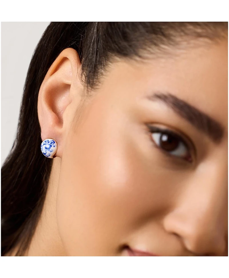 Ana Luisa Statement Earrings - Mini Abby Marble Blue