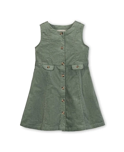 Hope & Henry Little and Big Girls' Organic Corduroy Button Front Jumper