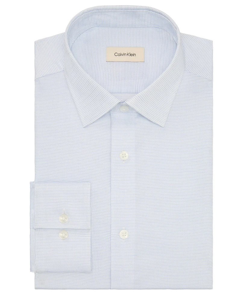 Calvin Klein Men's Refined Cotton Stretch Regular Fit Dress Shirt