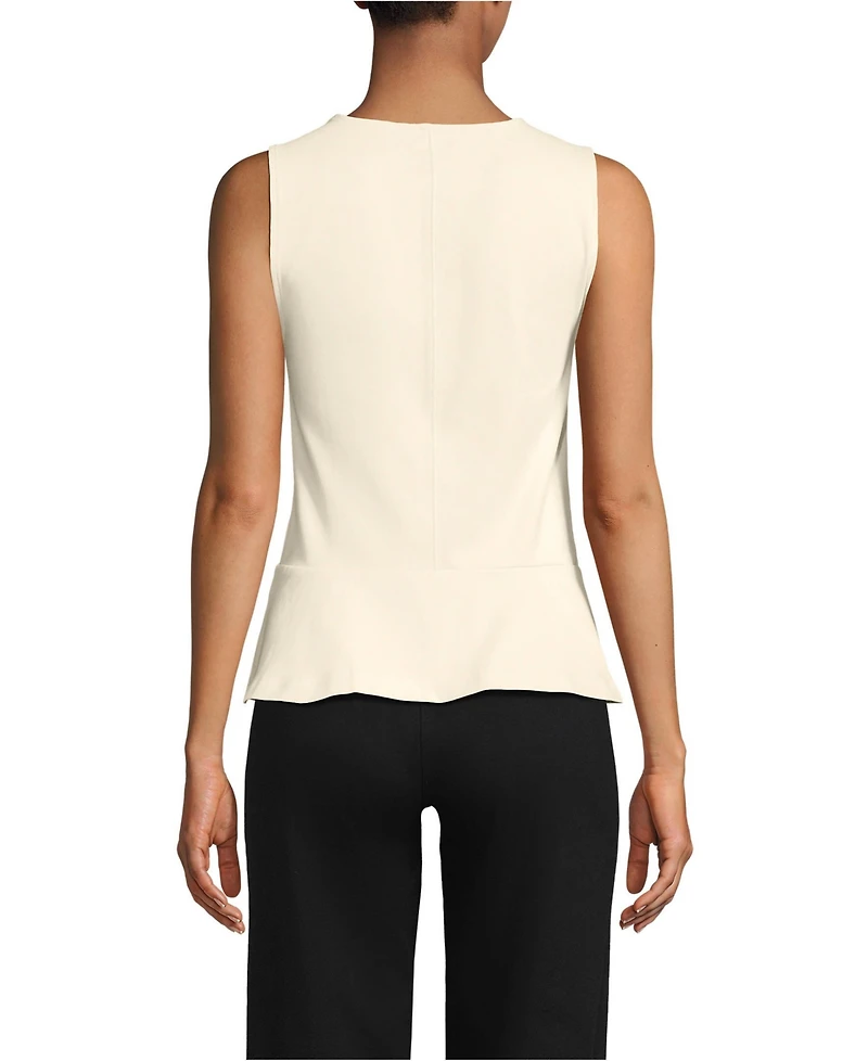 Lands' End Women's Sleeveless Starfish Peplum Top