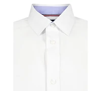 Tommy Hilfiger Big Boys Long Sleeve Stretch Solid Twill Shirt