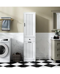Casainc Laundry Cabinet with Storage Compartment and Drawer for Utility Room