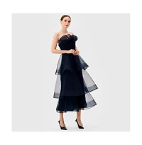 Bariano Women's Mae Tiered Ruffle Midi