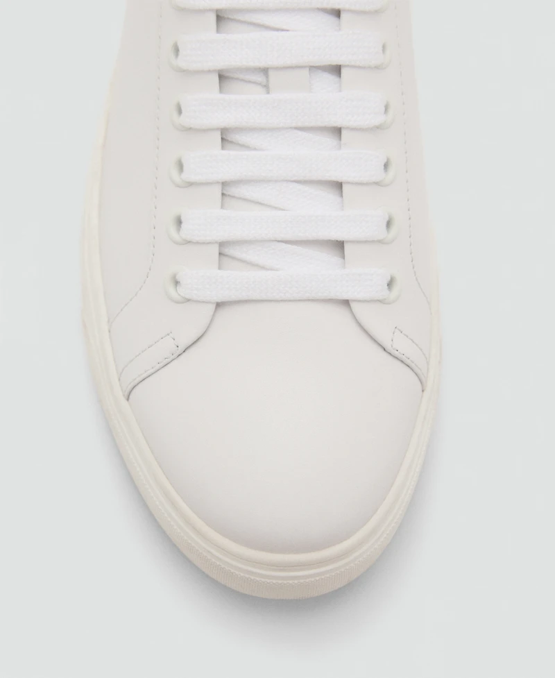 Mango Men's Leather Panel Sneakers