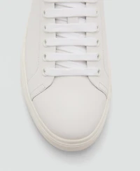 Mango Men's Leather Panel Sneakers