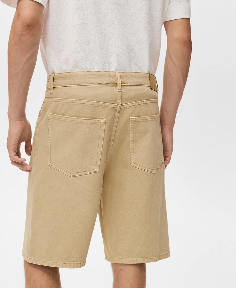 Mango Men's Denim Relaxed-Fit 9.53" Bermuda Shorts