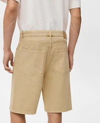 Mango Men's Denim Relaxed-Fit 9.53" Bermuda Shorts