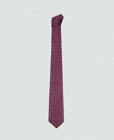 Mango Men's Geometric Patterned Silk Tie