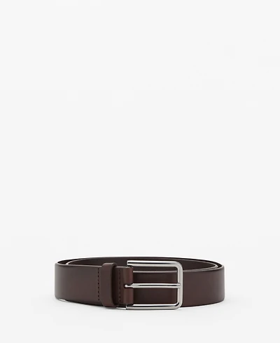 Mango Men's Buckle Leather Belt