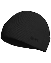 Hugo Boss Men's Waffle Logo Detail Beanie