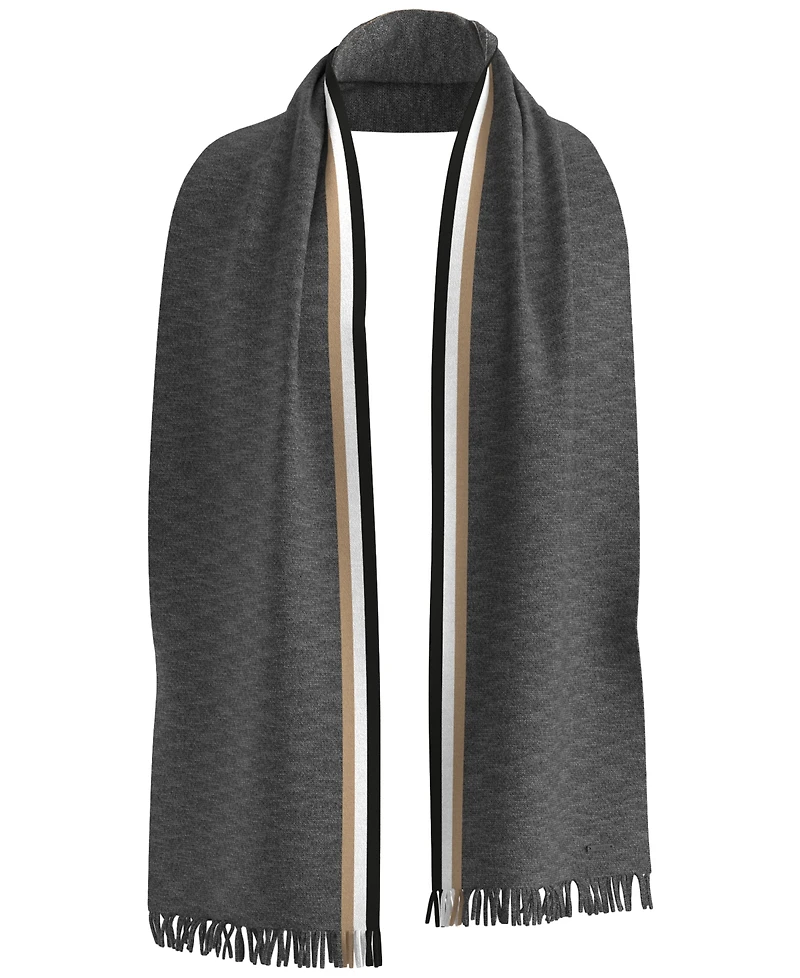 Hugo Boss Men's Henzo Stripe Detail Scarf