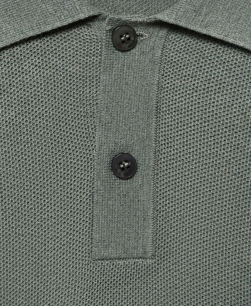 Mango Men's Micro-Structured Cotton Polo Shirt