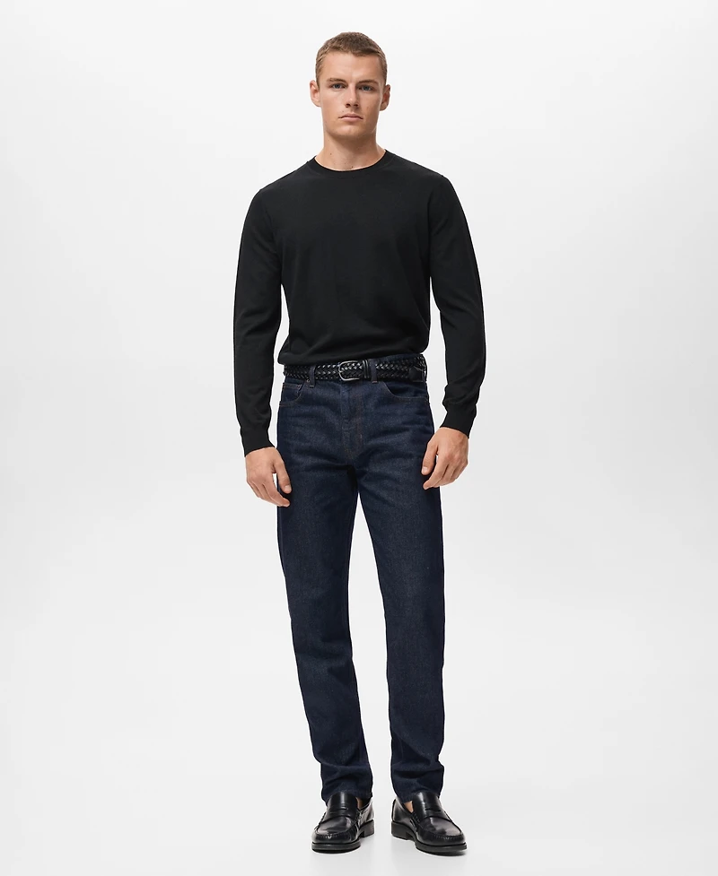 Mango Men's Wool Round-Neck Sweater