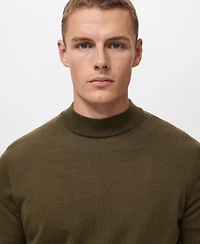 Mango Men's Wool Mock Neck Sweater